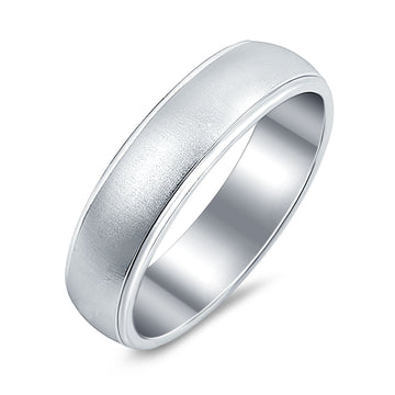 Wedding Ring Band Round 925 Sterling Silver (5mm)